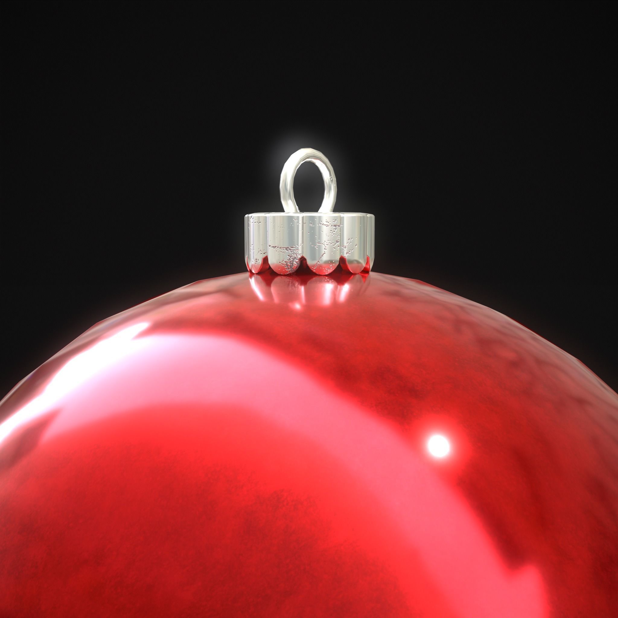 Santa Christmas Ball Low-poly 3D model_25
