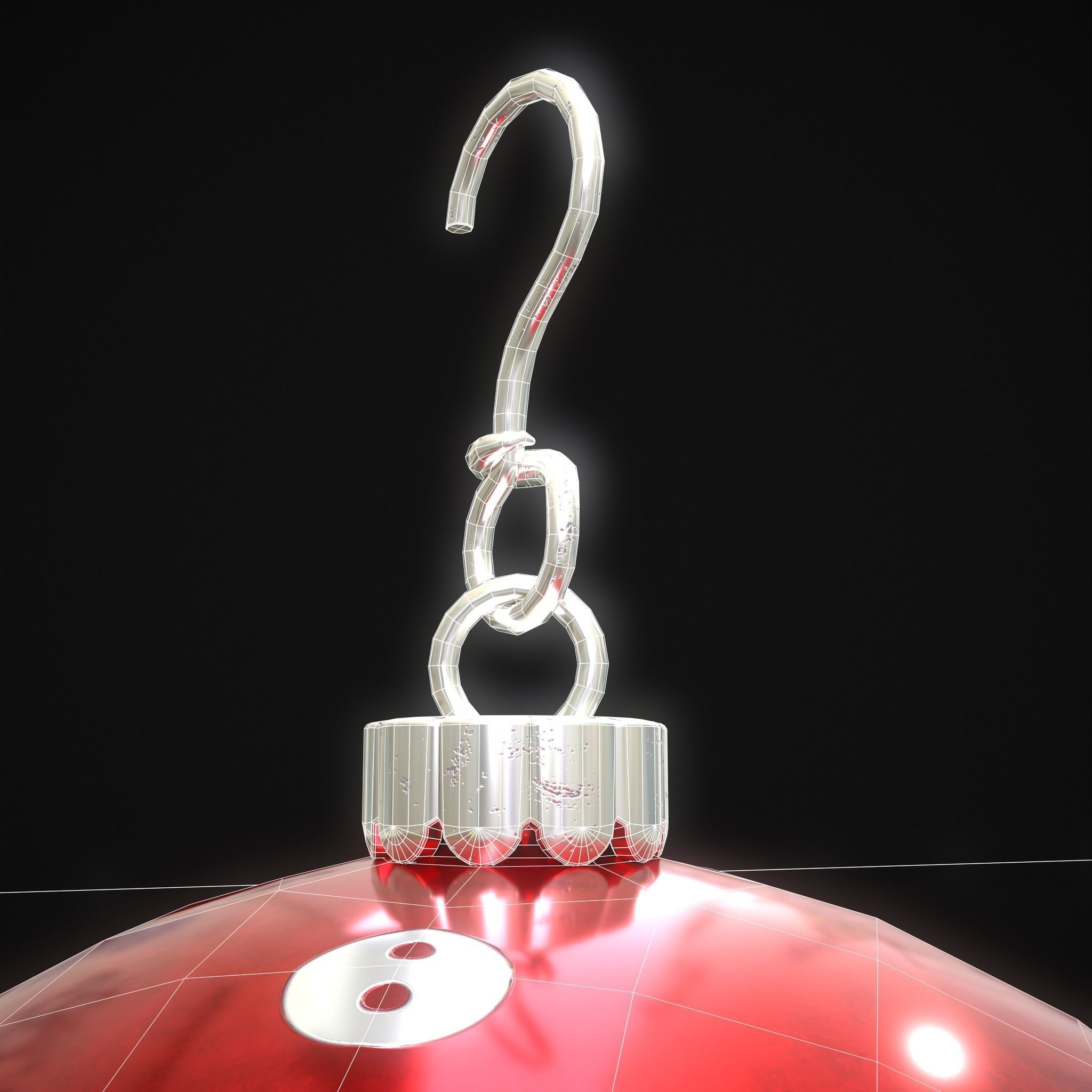 Santa Christmas Ball Low-poly 3D model_20