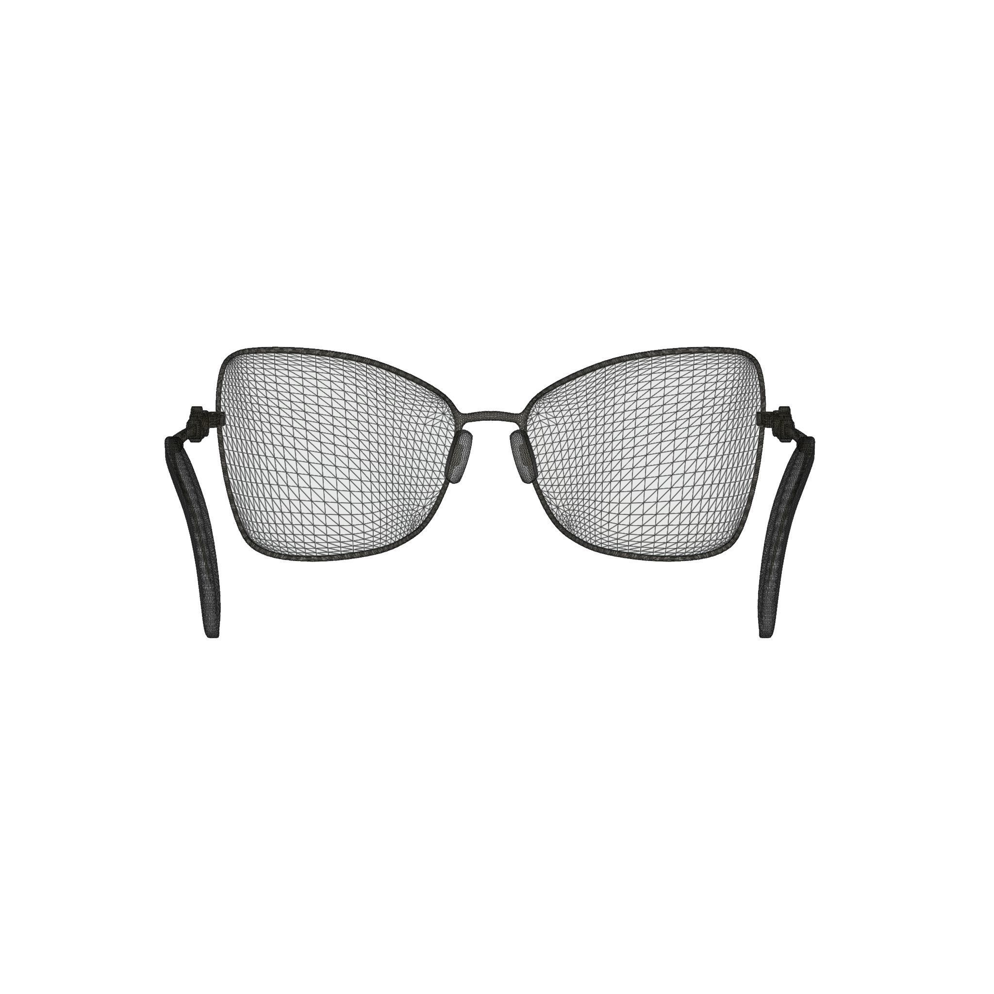 Swarovski - SK5369 016 Glasses Low-poly 3D model_6
