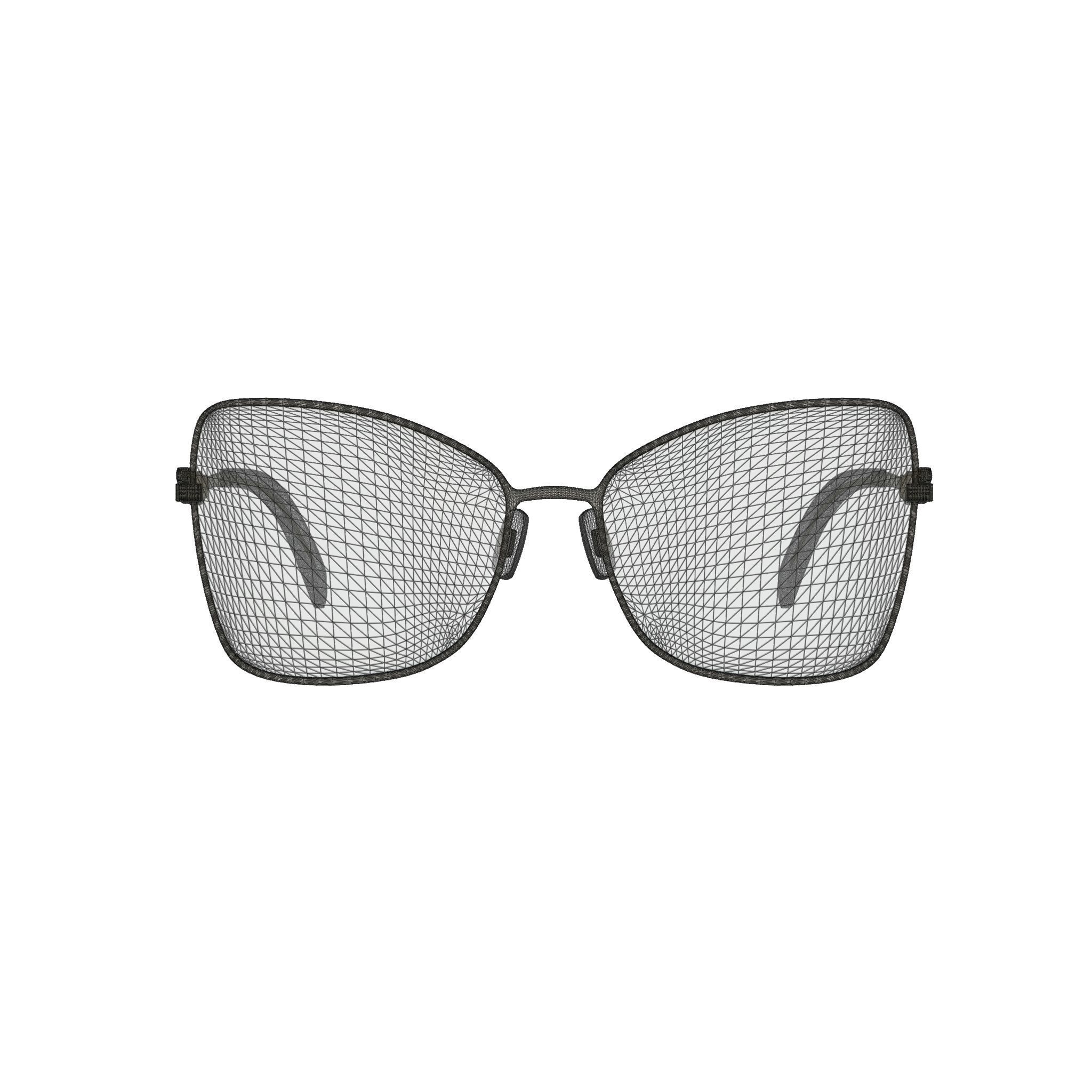 Swarovski - SK5369 016 Glasses Low-poly 3D model_7