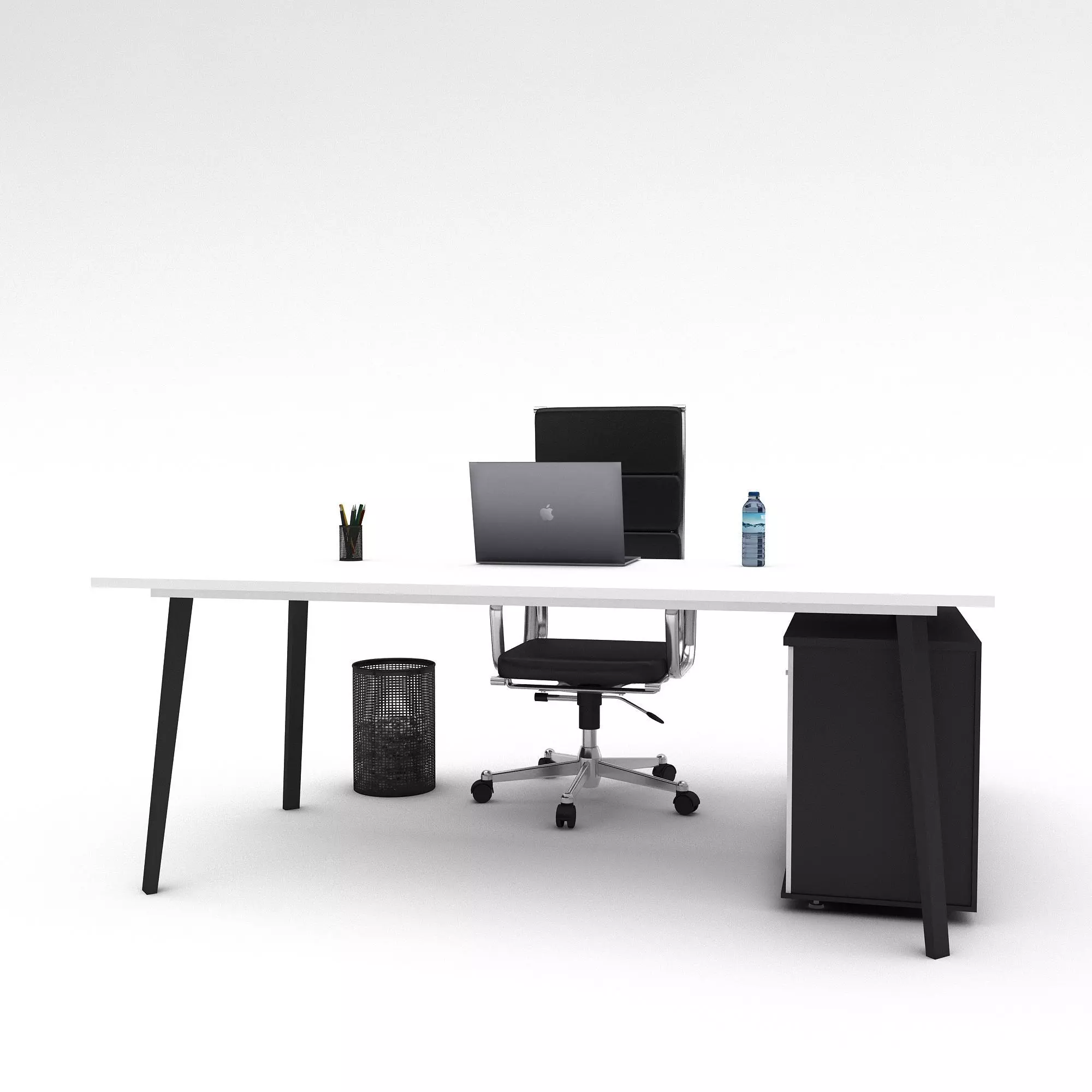 3D model office work and meeting table 01 Low-poly 3D model