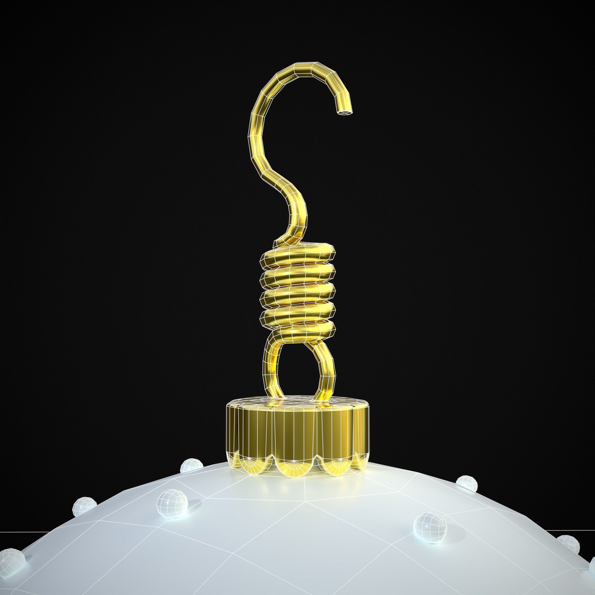 Snow Town Christmas Ball Ornament Low-poly 3D model_24