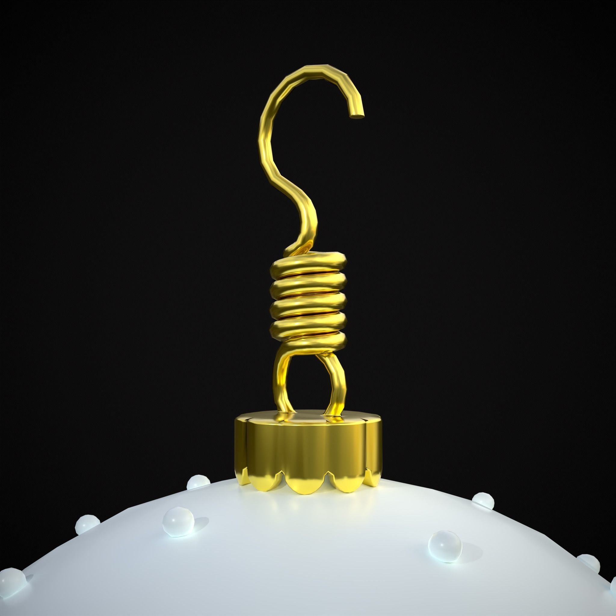 Snow Town Christmas Ball Ornament Low-poly 3D model_23