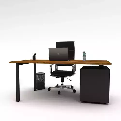 office work and meeting table 02 3D