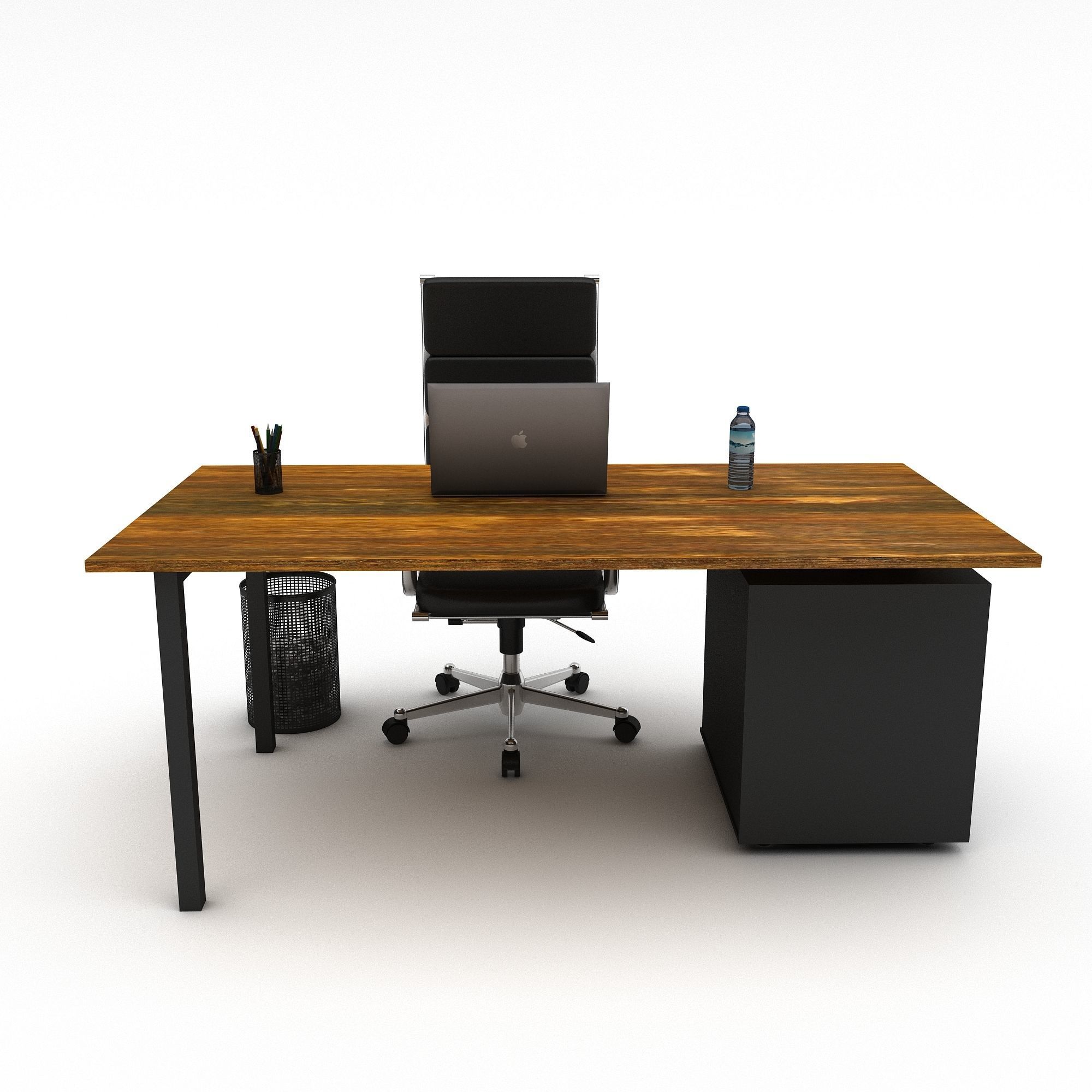 office work and meeting table 02 3D Low-poly 3D model_3