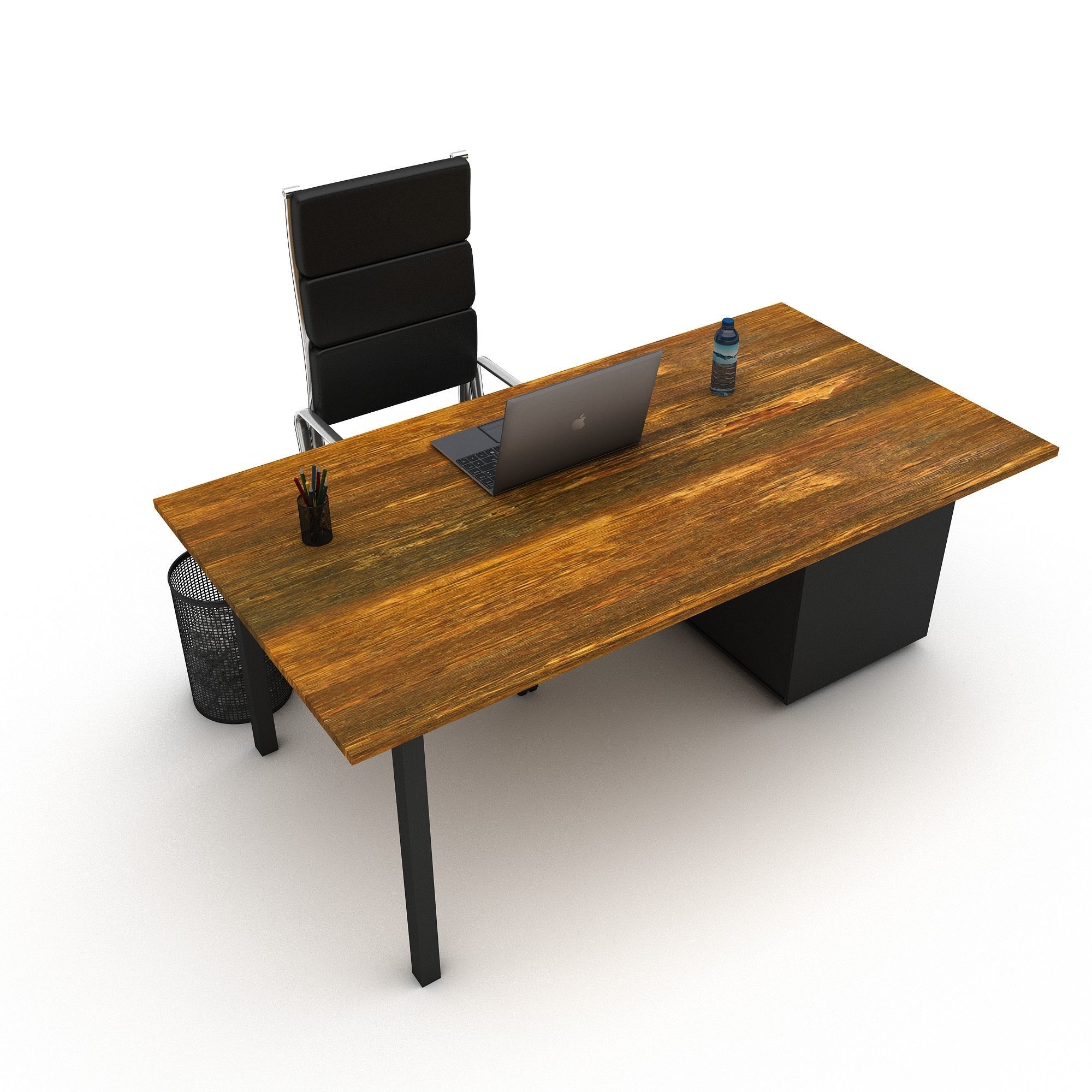 office work and meeting table 02 3D Low-poly 3D model_1