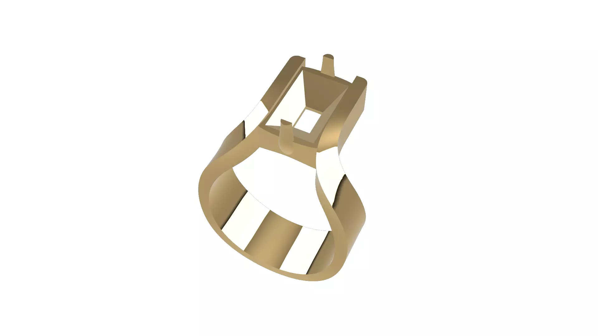 ring for emerald cut Free 3D print model