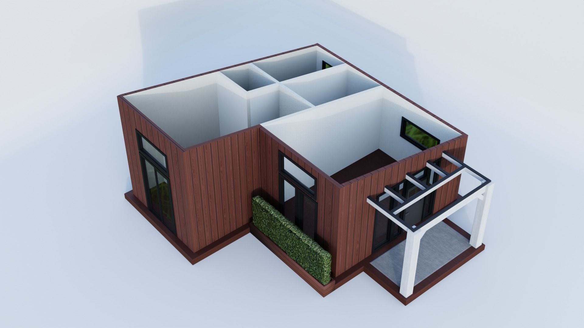 Modern Tiny House 3D model_6