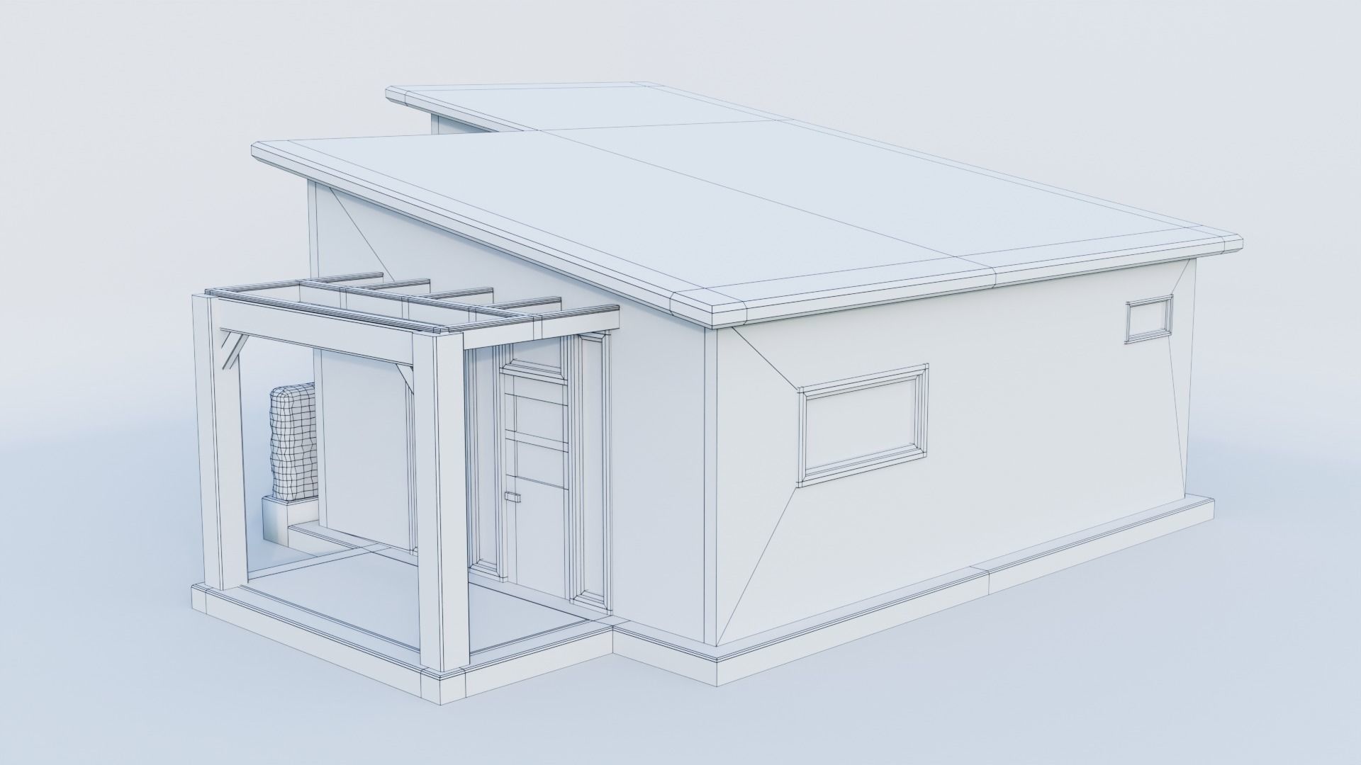 Modern Tiny House 3D model_4