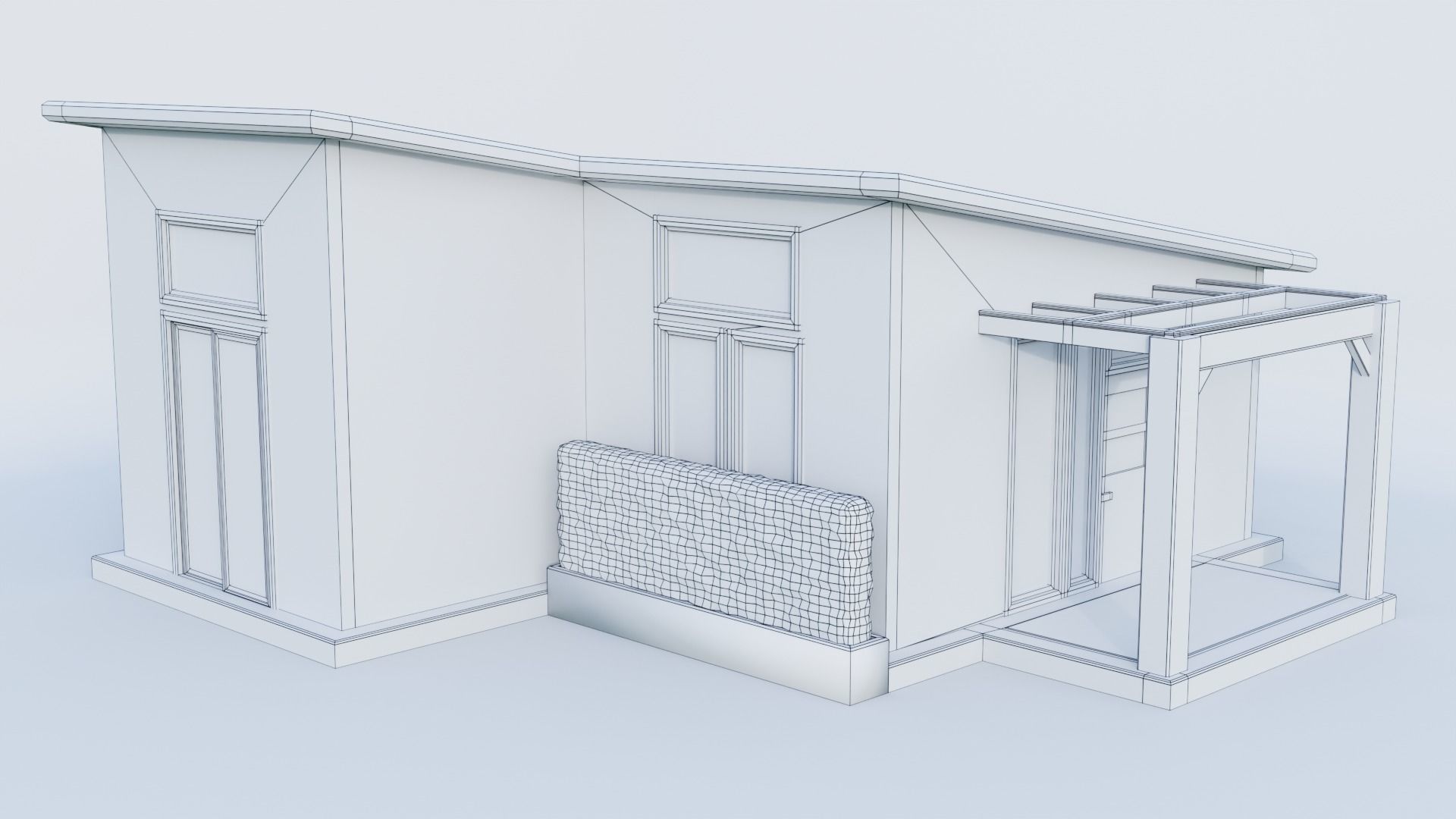 Modern Tiny House 3D model_2