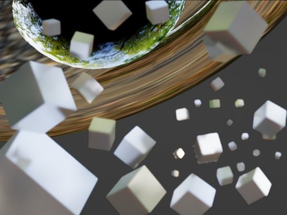 Black Hole Low-poly 3D model_1