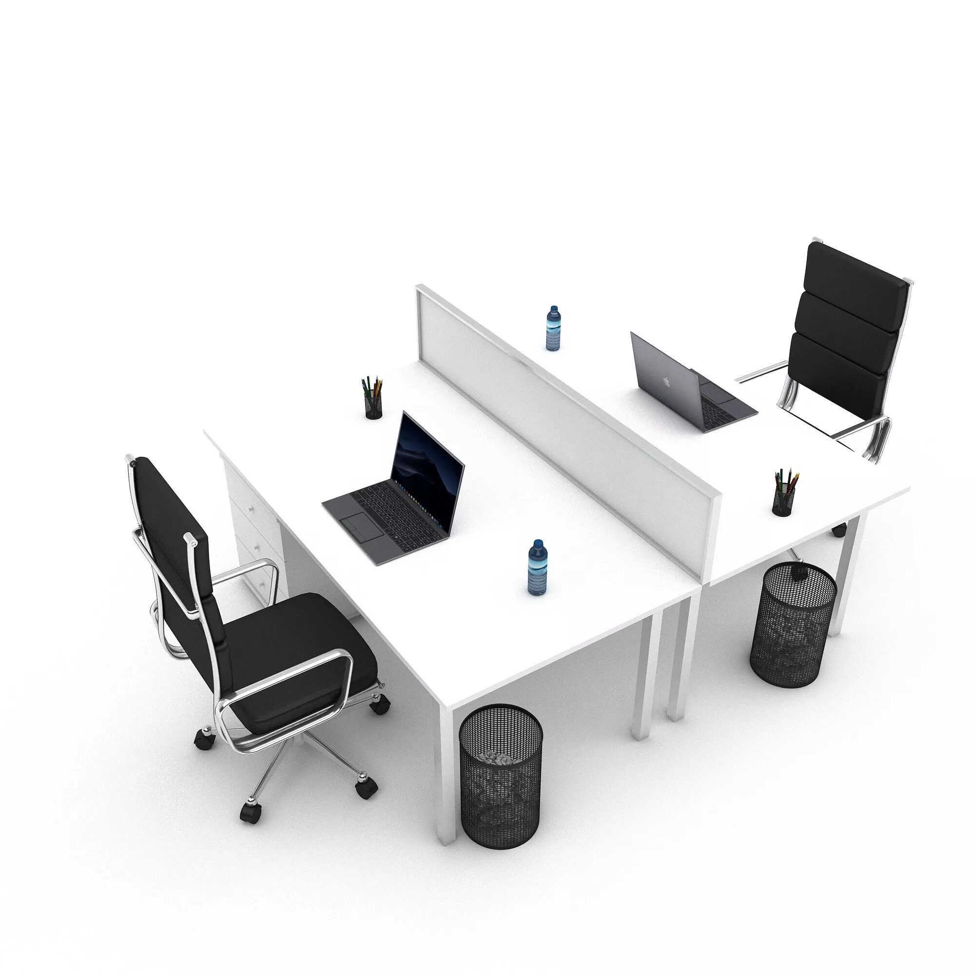 3D office work and meeting table 04 Low-poly 3D model