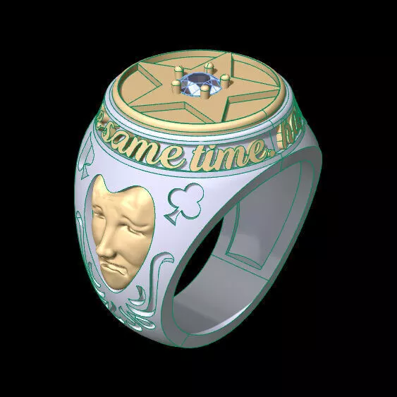 Happy and Sad Ring 3D print model