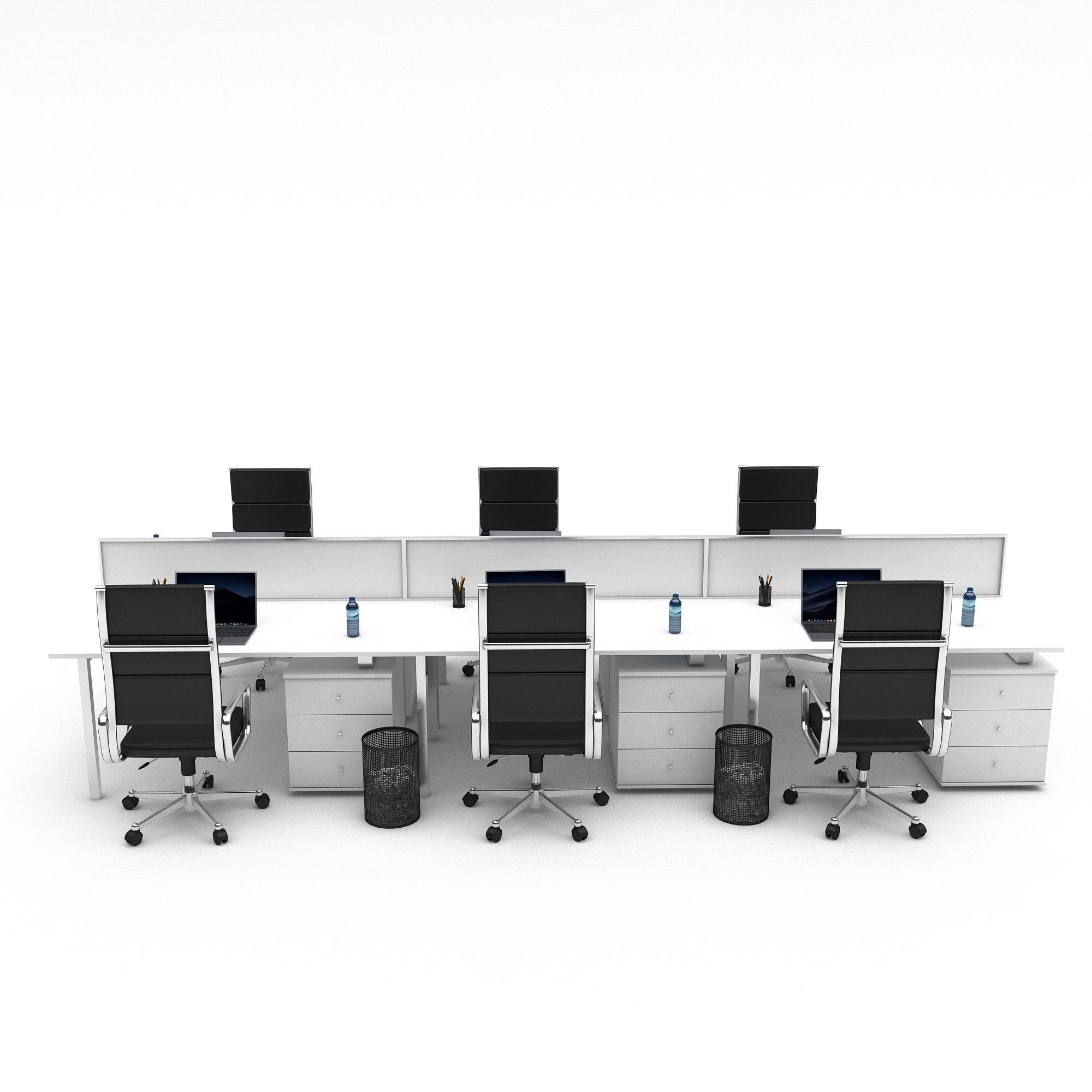 3D office work and meeting table 05 model Low-poly 3D model_3