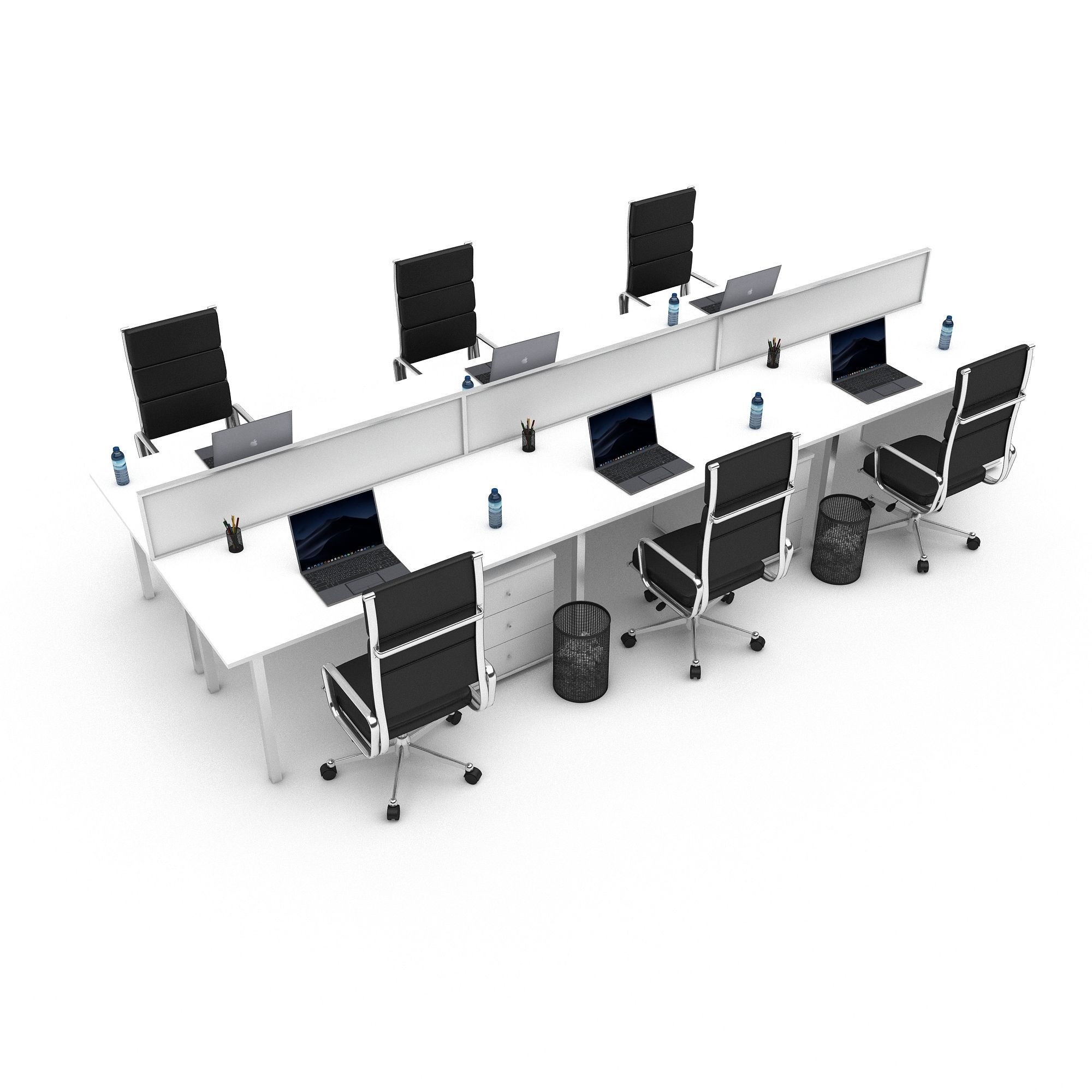 3D office work and meeting table 05 model Low-poly 3D model_1