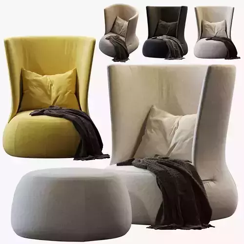 Armchair Fat-sofa by bb italia  3D model