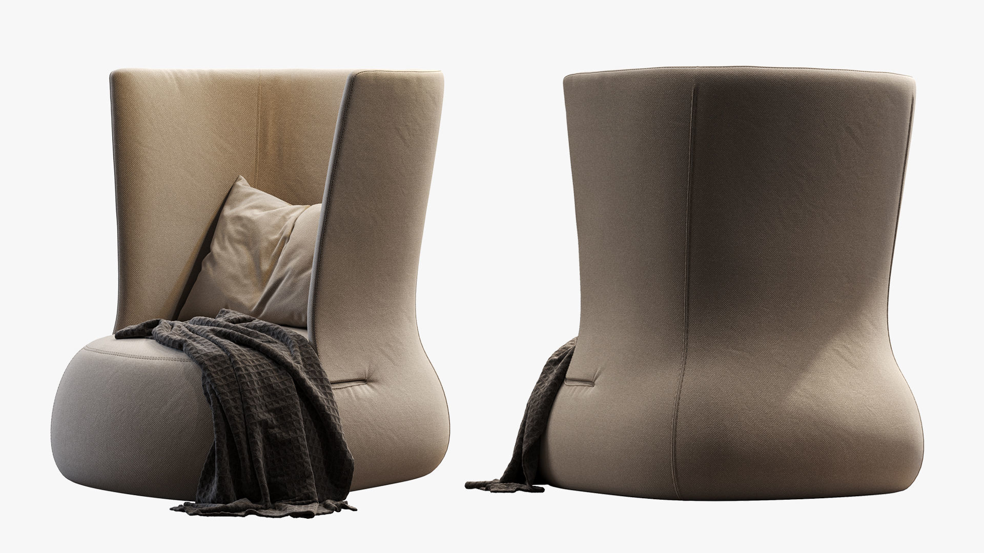 Armchair Fat-sofa by bb italia  3D model_1