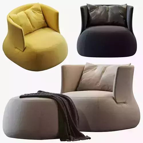 Armchair Fat-sofa by bb italia 3D model