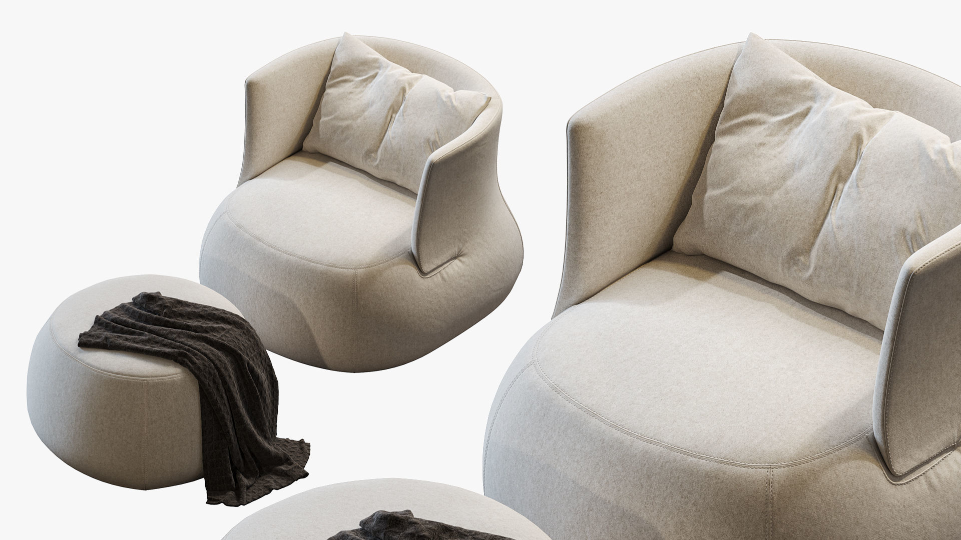 Armchair Fat-sofa by bb italia 3D model_2