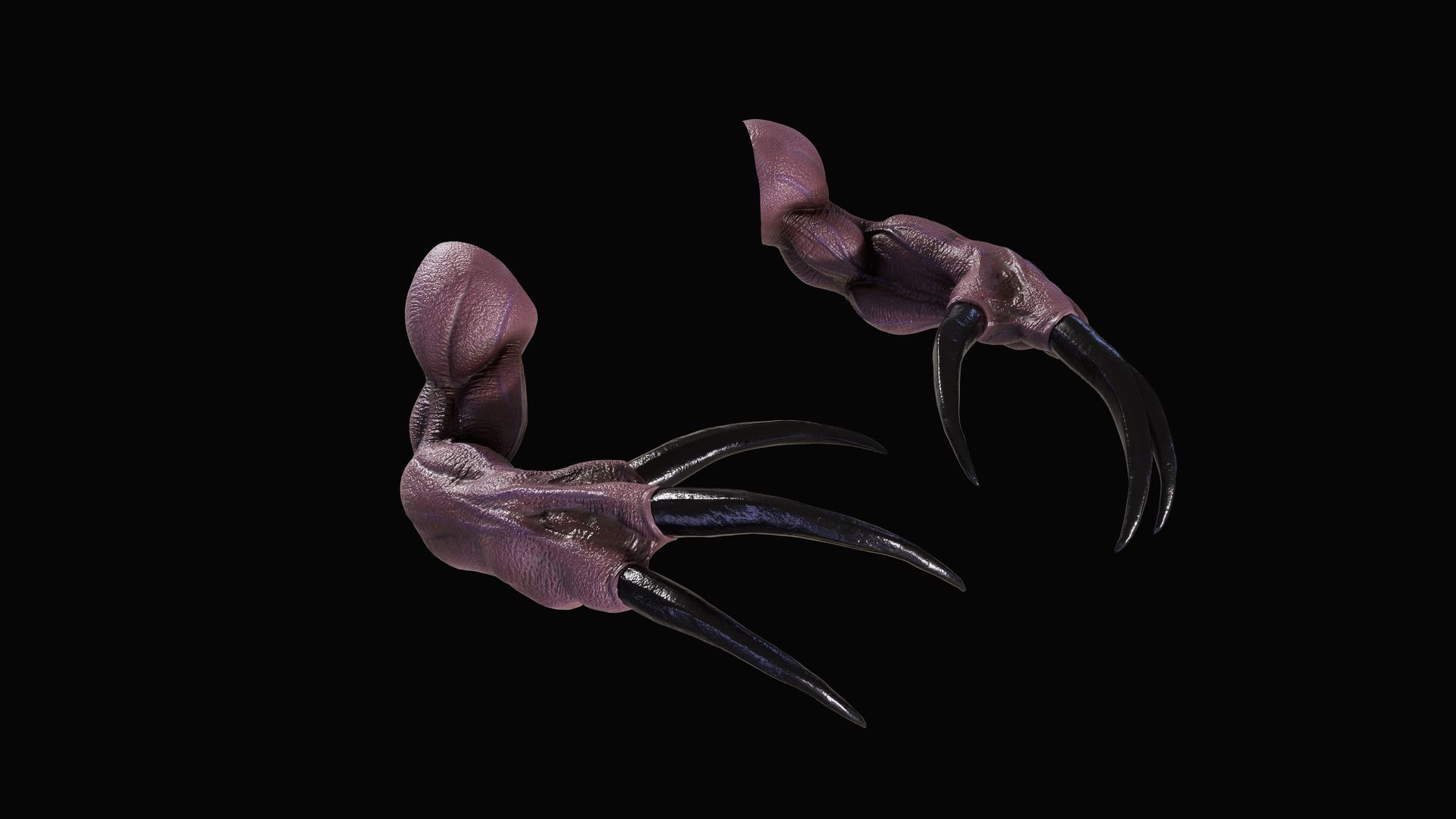 Clawed Monster Arms Low-poly 3D model_5