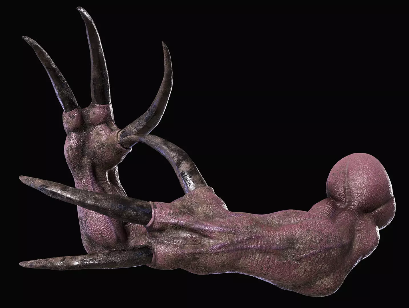 Clawed Monster Arms Low-poly 3D model_0