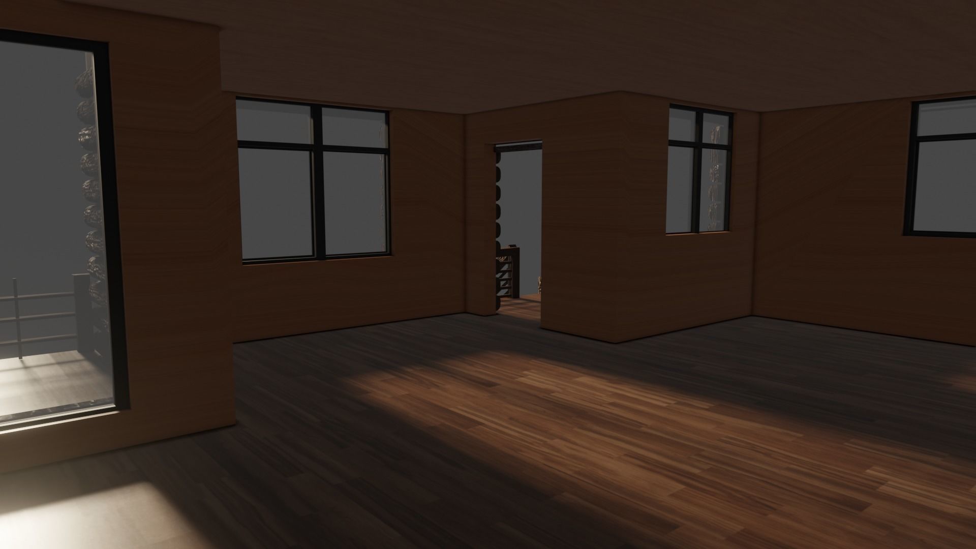 Wood House 3D model_3