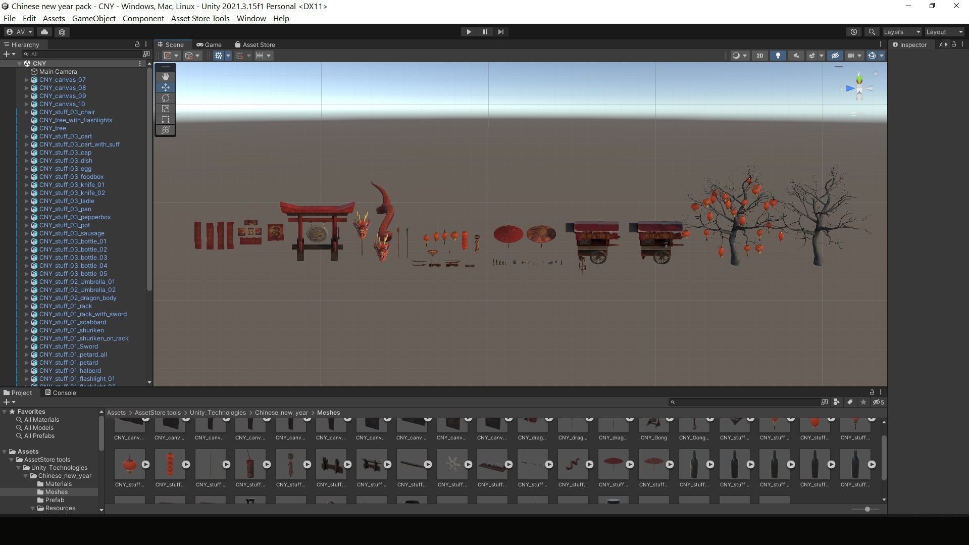Chinese new year pack Low-poly 3D model_21