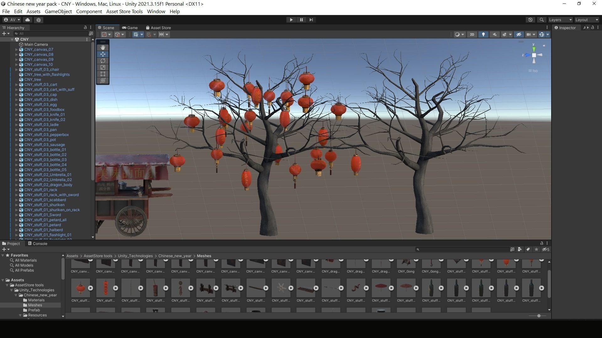 Chinese new year pack Low-poly 3D model_19