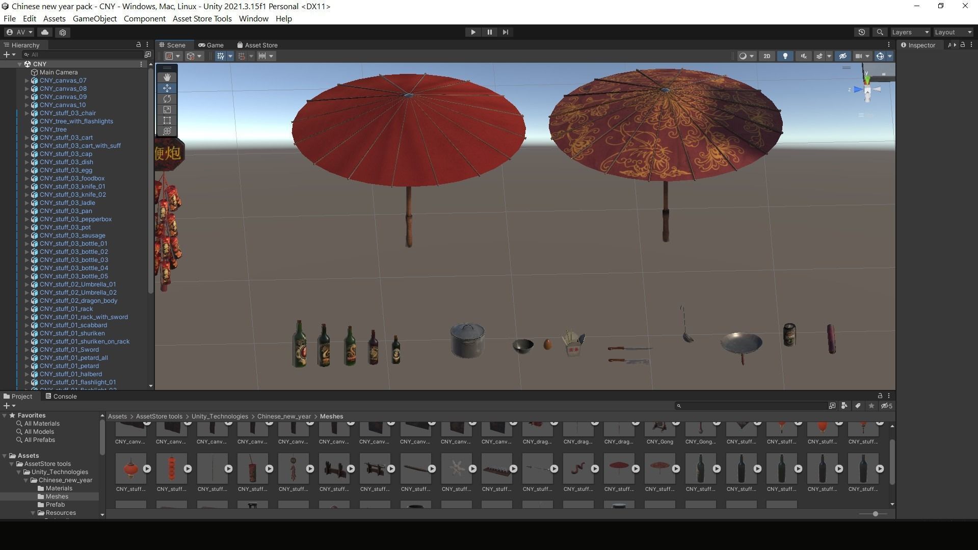 Chinese new year pack Low-poly 3D model_17