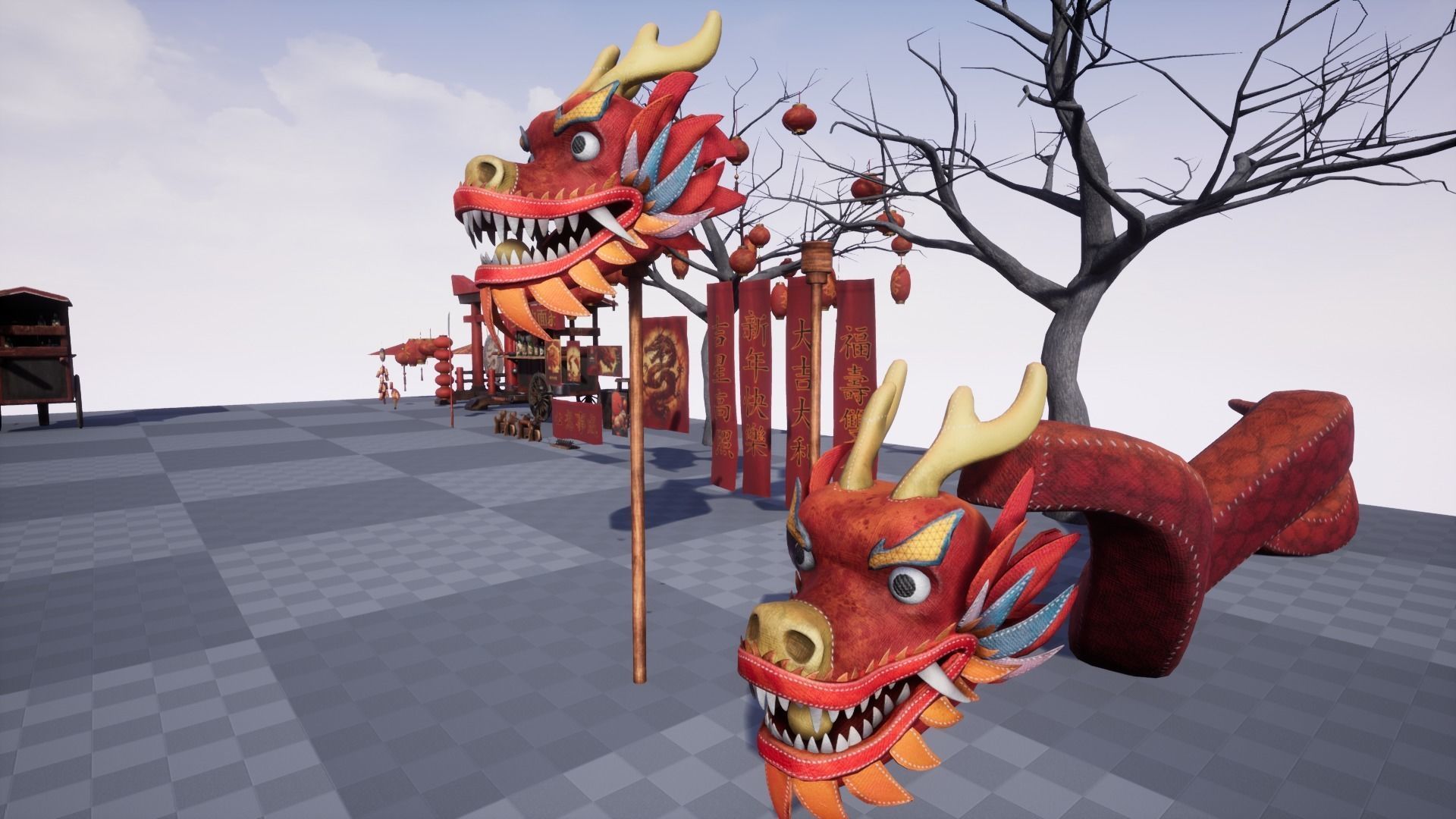Chinese new year pack Low-poly 3D model_15
