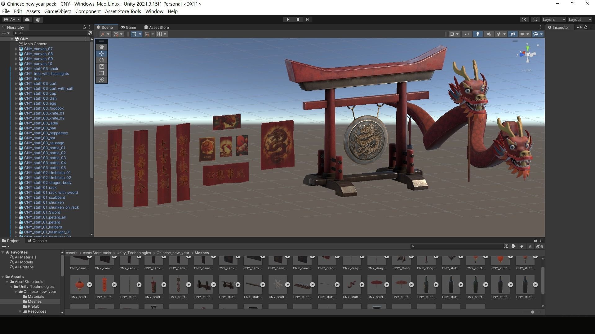 Chinese new year pack Low-poly 3D model_18