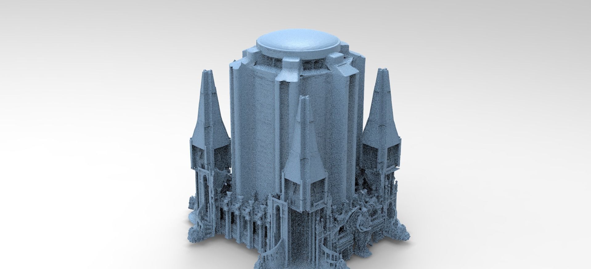 Fantasy Gondor Structure 5 3D model_1
