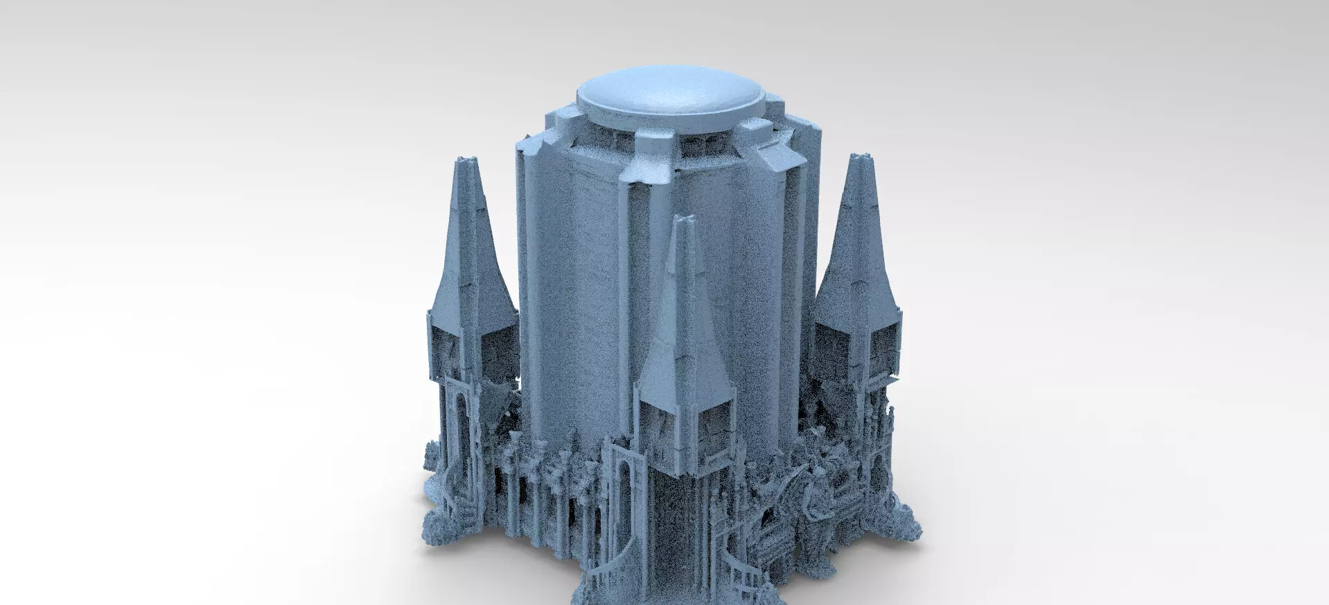 Fantasy Gondor Structure 5 3D model_0