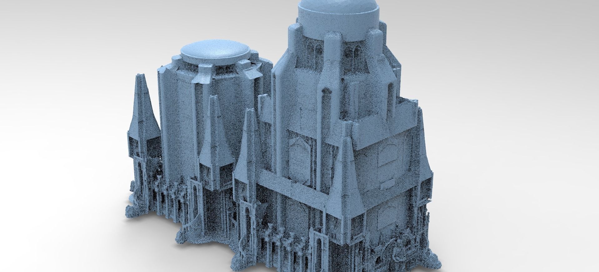 Fantasy Gondor Structure 2 tower designs  3D model_1