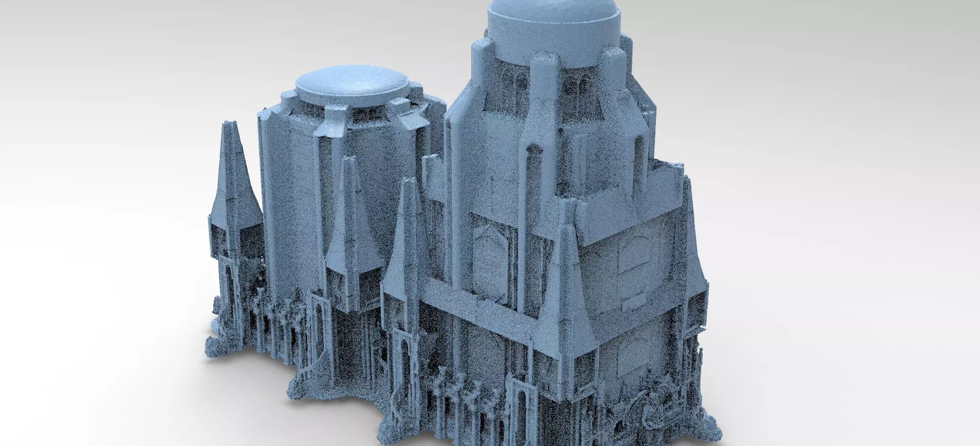 Fantasy Gondor Structure 2 tower designs  3D model_0