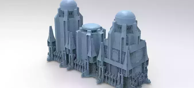 Fantasy Gondor Structure 3 Towers 