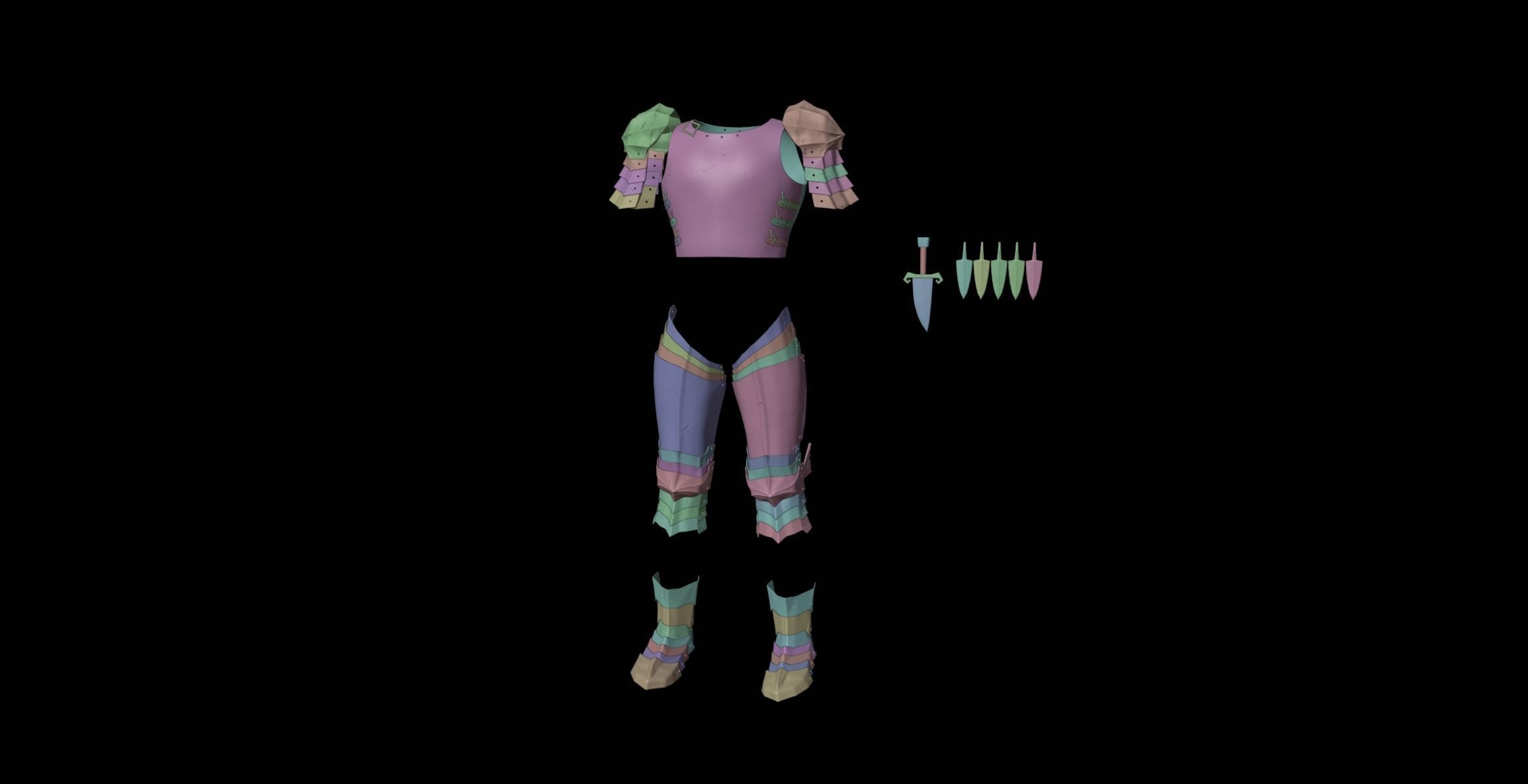 Black Swordsman Armor Manga Accurate 3D Model For Cosplay 3D print model_3