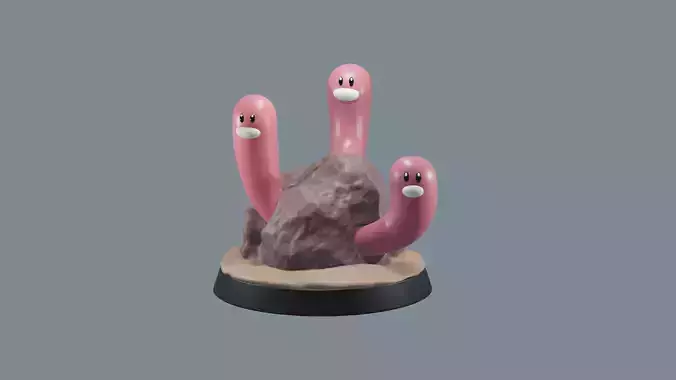 WUGTRIO - POKEMON 3D print model