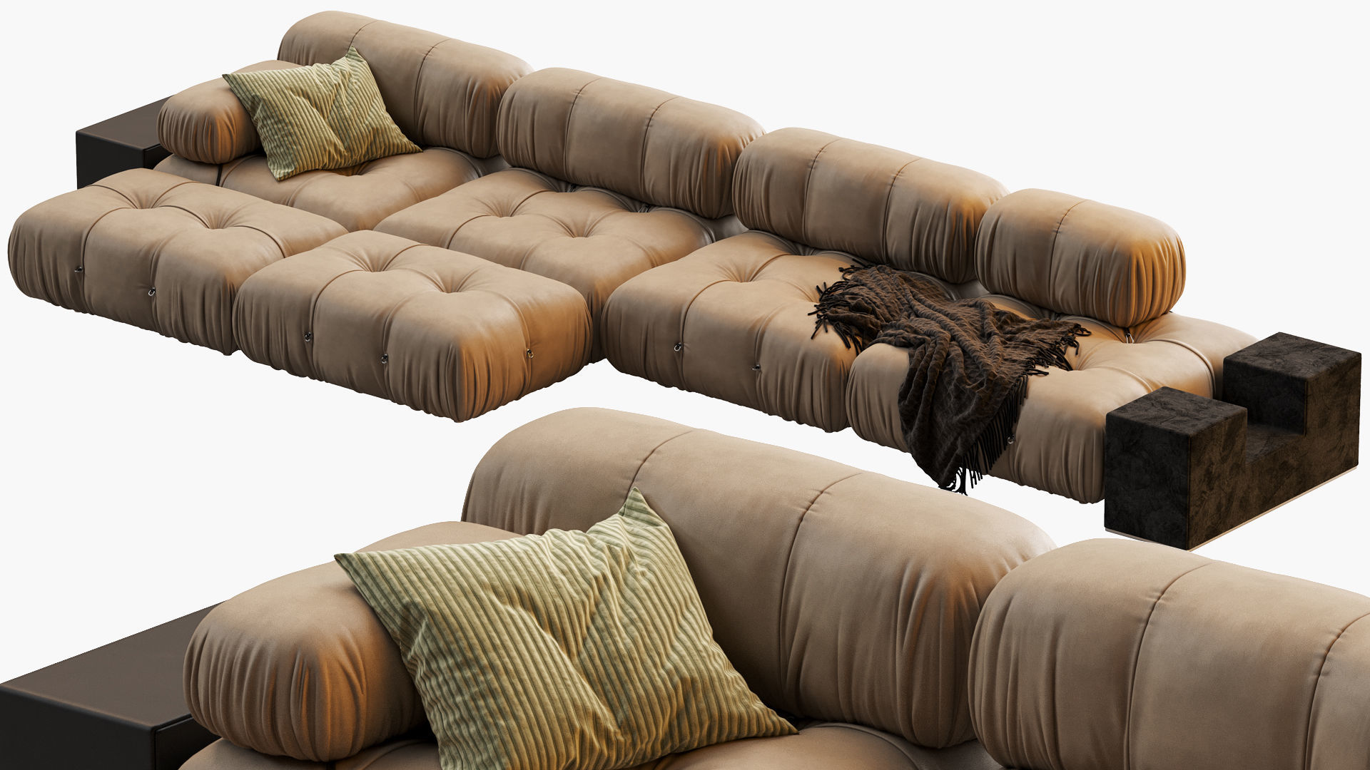 Camaleonda sofa by bb italia 3D model_1