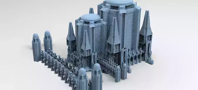 Ancient Stone bridge City Kitbash 1