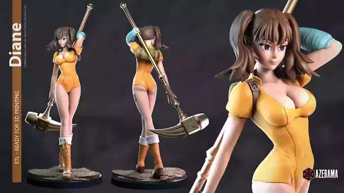 DIANE STL READY FOR 3D PRINTING 3D print model