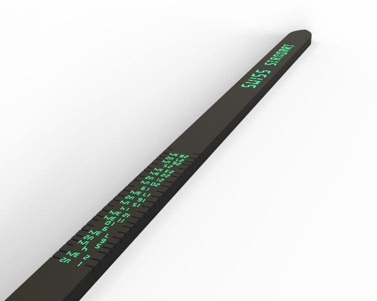 Swiss Finger Ring Sizer  3D print model_34