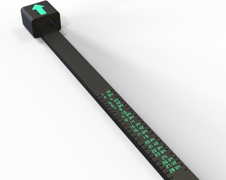 Swiss Finger Ring Sizer  3D print model_32