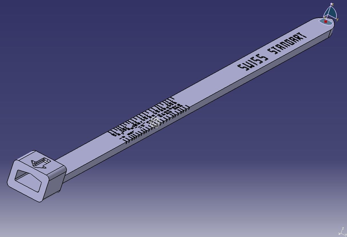 Swiss Finger Ring Sizer  3D print model_16
