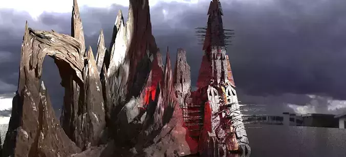 Dark Magma Elite Towers Kit bash  3D model
