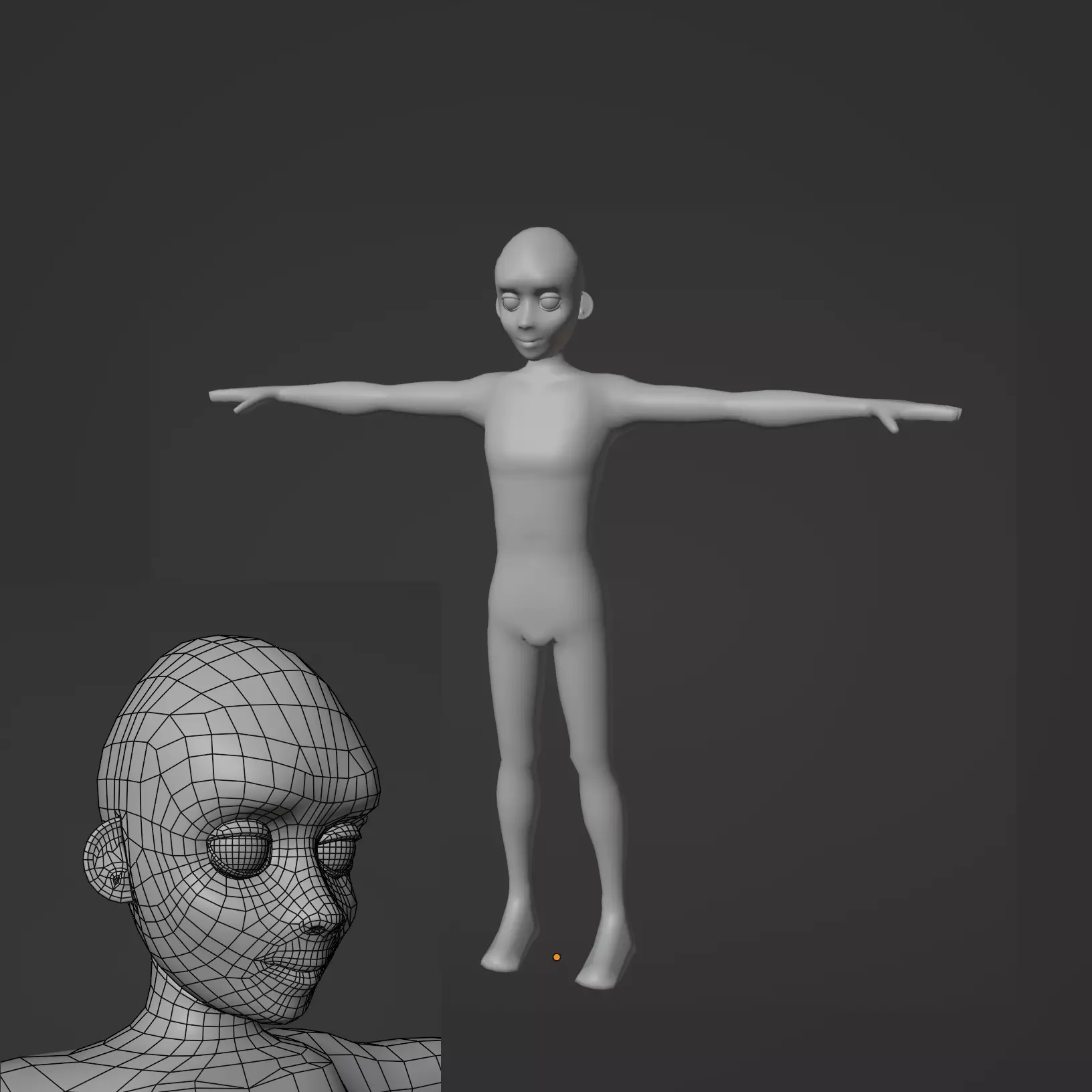Stylized Human Base Model 3D model_0