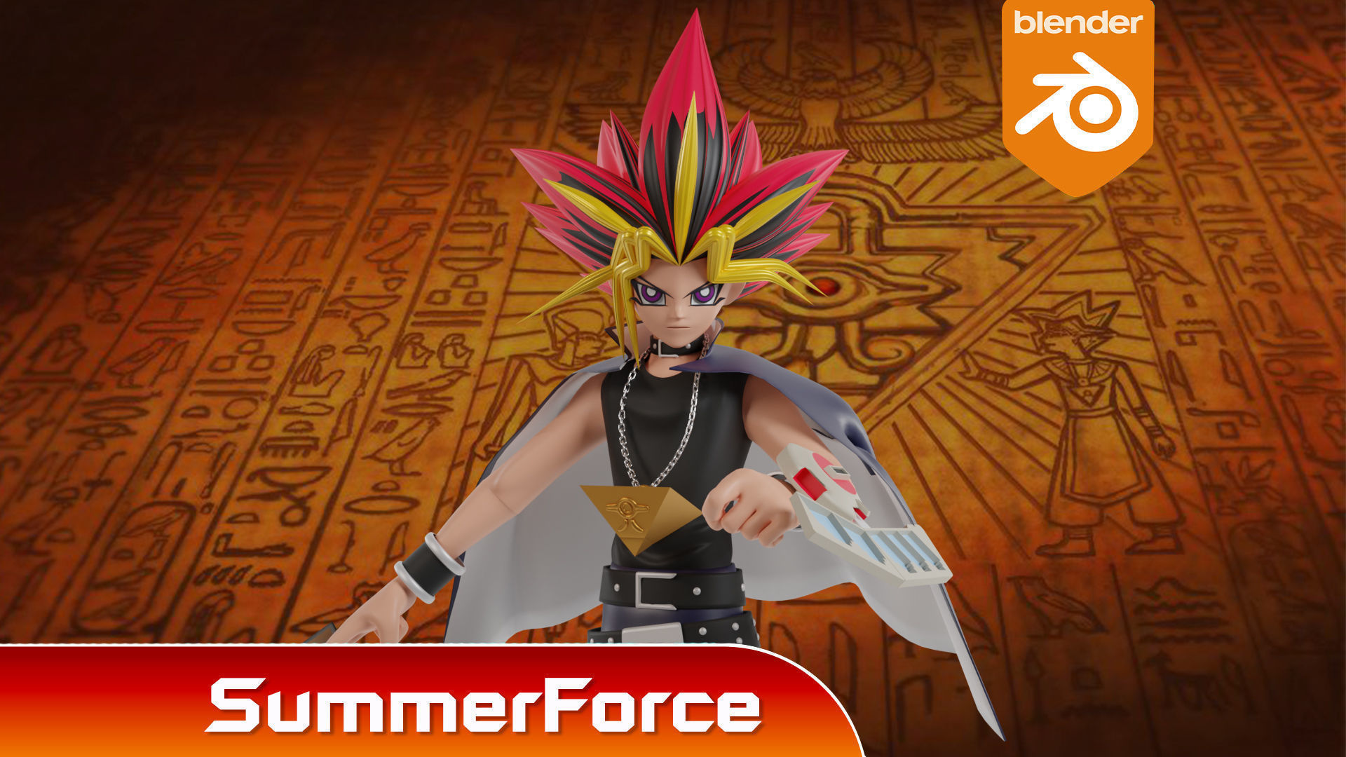 Yami Yugi - YuGiOh Duel Monsters 3D model_1