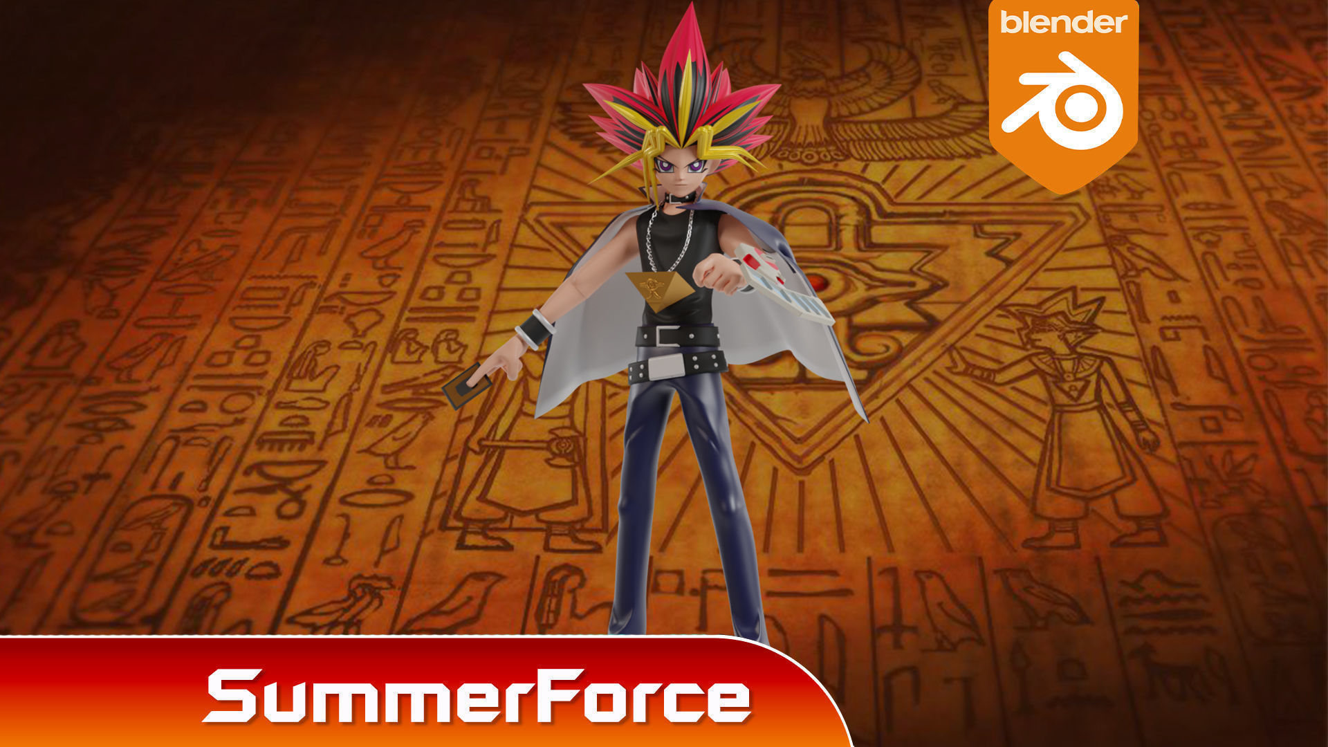 Yami Yugi - YuGiOh Duel Monsters 3D model_2