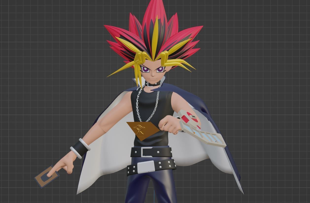 Yami Yugi - YuGiOh Duel Monsters 3D model_9