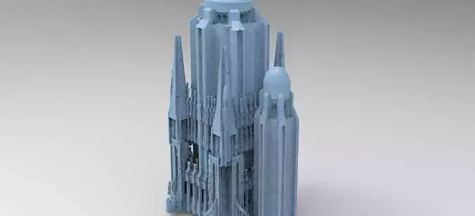 Hyborian stone temple Towers  10 3D model